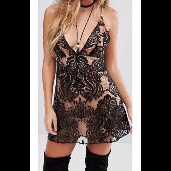 Sequins FREE PEOPLE Cocktail Dress Sz12 - Picture 8 of 8